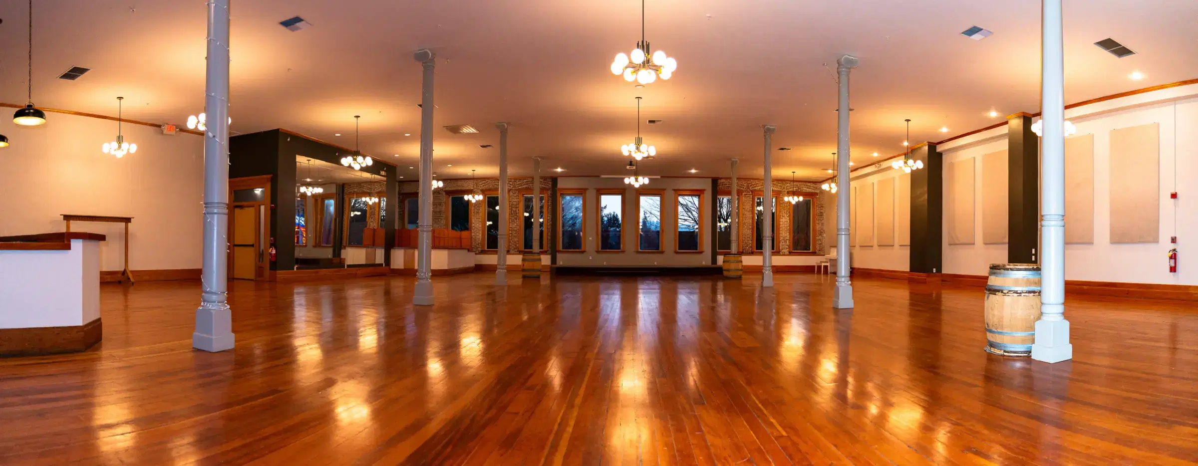 Historic Grand Ballroom interior at The Grand McMinnville